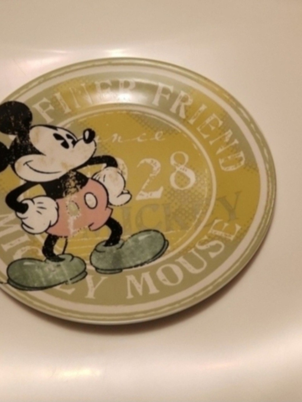 Disney Cream Ceramic Plate